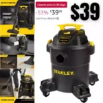 Wet Dry Vacuum, 6 Gallon, 4 Horsepower Black