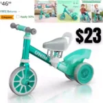You And I Hooray Balance Bike for 1-4 Year Old, Ride on Toys for Toddlers 1-3, Baby Bike with Basket