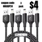iPhone Charger 3Pack 10FT Apple MFi Certified Lightning Cable High Speed Fast Charging Cord Compatible with iPhone