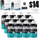 12pack Gillette Foamy Shaving Cream, Sensitive Skin