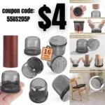 16PCS Round Chair Leg Floor Protectors, Chair Leg caps Floor Protectors with Felt