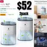 2 Pack CHIVALZ Air Purifiers for Bedroom, Air Purifiers for Home Bedroom