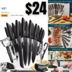 20 Pcs Kitchen Knife Set, Chef Knife Set & Steak Knives – Professional Design Collection – Razor-Sharp High Carbon Stainless Steel Knives with Ergonomic Handles