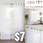 2PANELS Modern Sheer Voile Light Filtering Grommet Window Curtains for Bedroom
