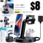 3 in 1 Charging Station, ORIEMAC Wireless Charger for Apple Watch Series