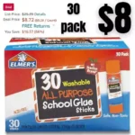 30pcs Elmers All Purpose School Glue Sticks, Washable
