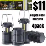 4 Pack Lichamp Led Lantern Camping Light, 4 Pack Battery Operated Lanterns for Power Outages Indoor Emergency Outdoor Camping Hiking Kit