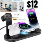 4 in 1 Wireless Charger for iPhone, Magnetic 4 in 1 Fast Charging Station Charger for Magsafe for iPhone