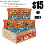 40pack Cheetos Cheese Flavored Snacks, Puffs