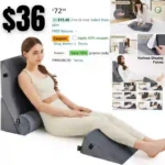 4PCS Orthopedic Bed Wedge Pillow Set, Post Surgery Foam Pillows for Neck, Back and Leg Pain Relief, Adjustable Wedge Pillow for Sleeping