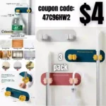 6 Racks Broom Holder Wall Mount Self Adhesive, Mop and Broom Holder for Home Kitchen Organization and Storage