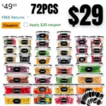 72 piece Food Storage Containers Set with Airtight Lids