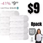 8 Pack Large Burp Cloths for Baby – Ultra Absorbent Burping Cloth, Washcloths