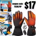 ACETOP Heated Gloves for Men Women, Rechargeable Heating Gloves