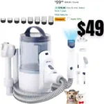 APD APETDOLA Pet Grooming Vacuum, 5 in 1 Dog Grooming Kit with 3.2L Large Dust Cup, Pet Vacuum