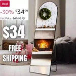 Arched Full Length Mirror 59×16 Full Body Floor Mirror Standing Hanging or Leaning Wall