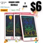 BAVEEL 3 Pcs in 1 Pack LCD Writing Tablets for Kids, Toddler Toys Gifts for Age 2 3 4 5 6 Girls Boys Birthday Christmas