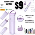 BOTTLE BOTTLE Insulated Water Bottle for Sports with Straw,2 lids