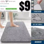 Bathroom Rugs 24×16, Extra Soft Absorbent Chenille Bath Rugs, Non-Slip