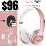 Beats Solo3 Wireless On-Ear Headphones – Apple W1 Headphone Chip, Class 1 Bluetooth, 40 Hours of Listening Time, Built-in Microphone