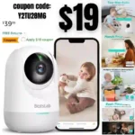 Botslab Smart Pan Tilt Camera, 2K WiFi Indoor Home Security Dome Camera with Human and Motion Detection