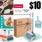 Broom and Dustpan Set with Long Handle