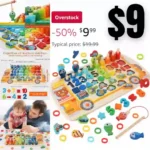 Busy School Bus Learning Montessori Toys for Preschool Toddlers, Puzzles, Math Games, Numbers, Shapes Classifiers