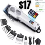 COMZIO Electric Hair Clippers for Men, Cordless High-Performance Professional Barber Hair Cutting Kit