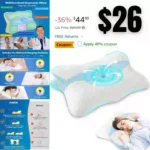 Cervical Neck Pillow Memory Foam Pillows for Neck Pain Relief, Contour Pillow for Side Sleeper, Adjustable Orthopedic Bed Pillow for Sleeping