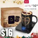 Coffee Mug Warmer Set with Mug, Coffee Mug Cup Warmer for Desk with Auto Shut Off-Coffee Gifts