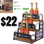 Coffee Syrup Rack Organizer with K Cup Holder, 12 Bottles Coffee Syrup Holder Stand, 3 Tier Countertop Storage for Syrup