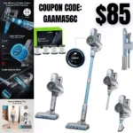 Cordless Vacuum, 24KPA Vacuum Cleaner with 270W Brushless Motor, Stick Vacuum with Anti-entangle Floor Brush