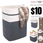 Cotton Rope Laundry Hamper, 75L Laundry Basket, Clothes Hamper with Handles
