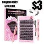DIY Lash Extension Kit 40D 280pcs Cluster DIY Eyelash Extensions Kit D Curl Individual Lash Clusters with Lash Bond and Seal at Home by EMEDA