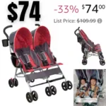Delta Children LX Side by Side Stroller with Recline