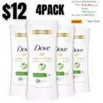 Dove Advanced Care Antiperspirant Cool Essentials 4 Count Deodorant for Women For 48 Hour Protection