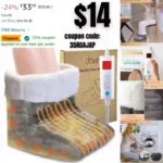 Electric Foot Warmer -Universal Size Heating Pad for Feet,Removable Washable Inner Lining Foot Heater for Bed with 6 Level Heating