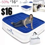 EnerPlex Twin Air Mattress with Built in Pump – 13 Luxury Size Self-Inflating Blow Up Mattress with Neck Support – Inflatable Air Bed for Portable Travel