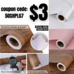 Faux Wood Contact Paper for Table Cabinet Dresser, Self Adhensive Removable Waterproof