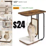 Feandrea Cat Tree and End Table, Cat Table, Modern Cat Furniture
