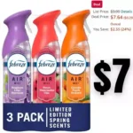 Febreze Air Mist Odor-Fighting Air Freshener Mixed Scent, Southern Lilac Mornings, Georgia Peach Orchard