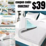 Gel Memory Foam Mattress Topper Twin Size, Adjustable Cooling Bed Topper for Back Pain