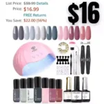 Gel Nail Kit Gel Nail Polish Kit with 48W LED Light – 7 Widely Worn Color Gel Nail Polish Set, Stater Kit for Gel Manicure Beginner Nail Art Lover, Fashion Packaging for Gift Set