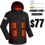 Gohero Men Heated Jacket with 10000mAh Battery Pack