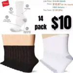 Hanes Women’s Value, Crew Soft Moisture-Wicking Socks, Available in 10 and 14-Packs