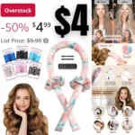 Heatless Curling Rod Headband, Overnight Hair Curlers,No Heat Curl with Hair Clips