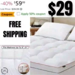 HomeMate Mattress Topper King, Cooling Pillow Top Mattress Topper for Deep Sleep, Extra Thick Mattress Pad 5D Snow Down Alternative Overfilled Bed Topper