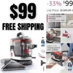 Hoover CleanSlate Plus Carpet & Upholstery Spot Cleaner, Stain Remover, Portable