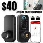 Hornbill Keyless Entry Door Lock Front Door Lock, Fingerprint Keypad Smart Door Knob, Biometric Digital Electronic Door Lock with App