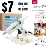 Hot Glue Gun with 30 Glue Sticks, Fast Preheating Hot Melt Gun, Mini Glue Gun Kit for Kids DIY School Craft Projects and Quick Home Repairs